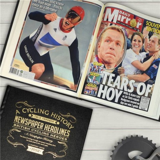Personalised British Cycling Heroes History Book