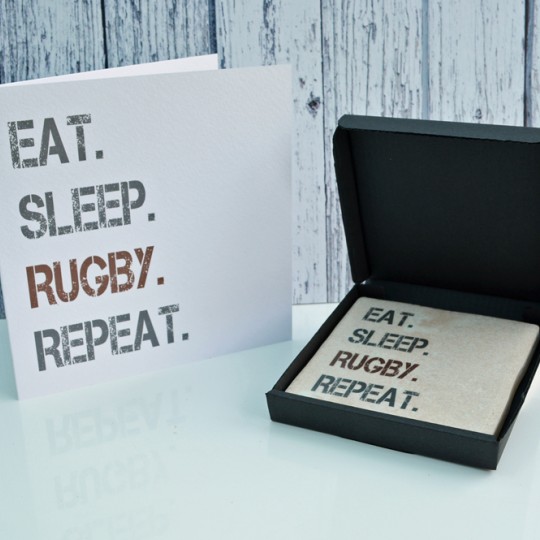 Gift Set Rugby Card and Coaster