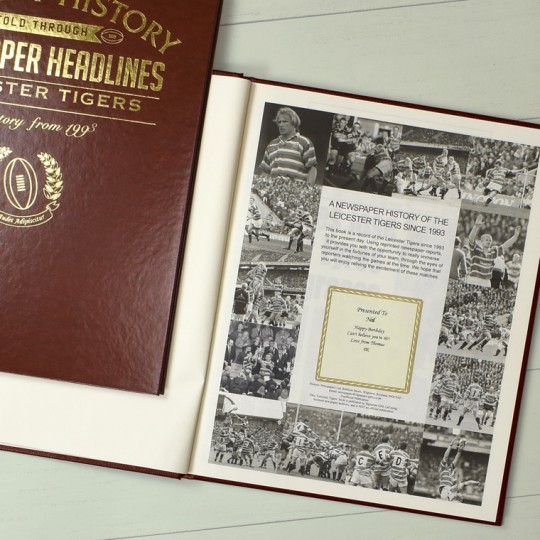 Personalised Rugby Union History Book