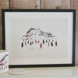 Football Stadium Unframed Print  Six Teams