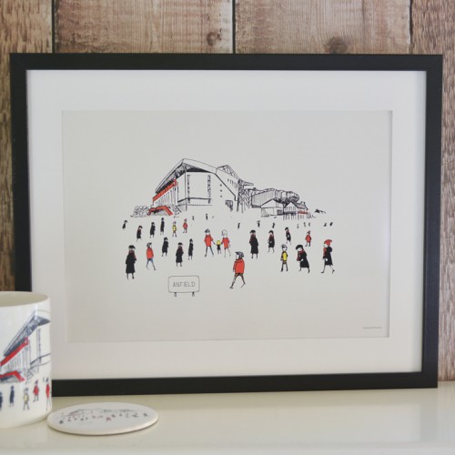 Football Stadium Unframed Print - Six Teams