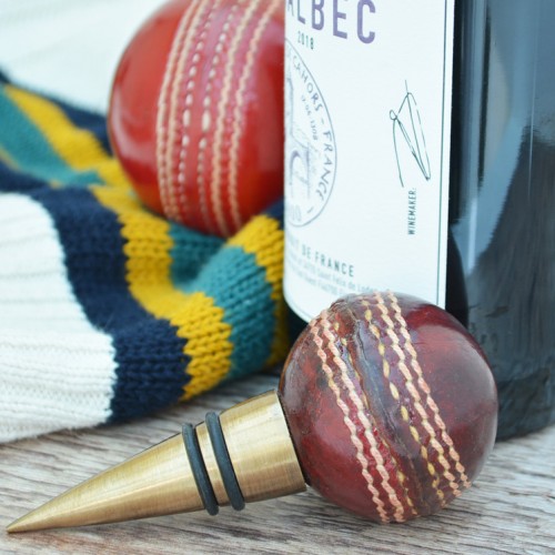 Vintage Replica Cricket Ball Bottle Stopper