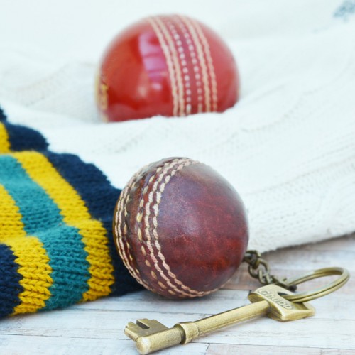 Vintage Replica Cricket Ball keyring