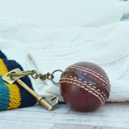 Vintage Replica Cricket Ball keyring