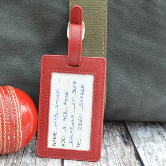 Cricket Luggage Tag Red