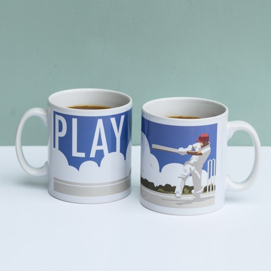 'Play' Cricket Mug