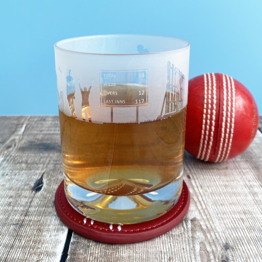 Etched Glass Cricket Tumbler