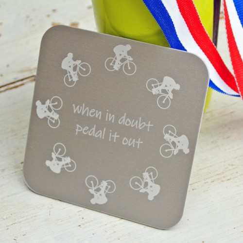 Personalised Cyclist Coaster