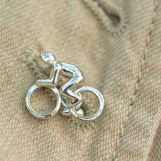 Cyclist Lapel Pin Badge