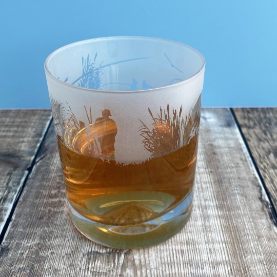 Etched Glass Fisherman's Tumbler