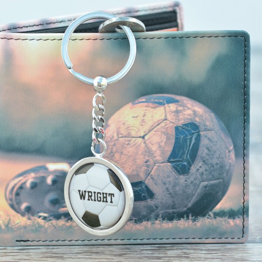 Personalised  Name  Football keyring