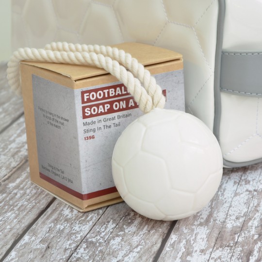 Football Soap on a Rope