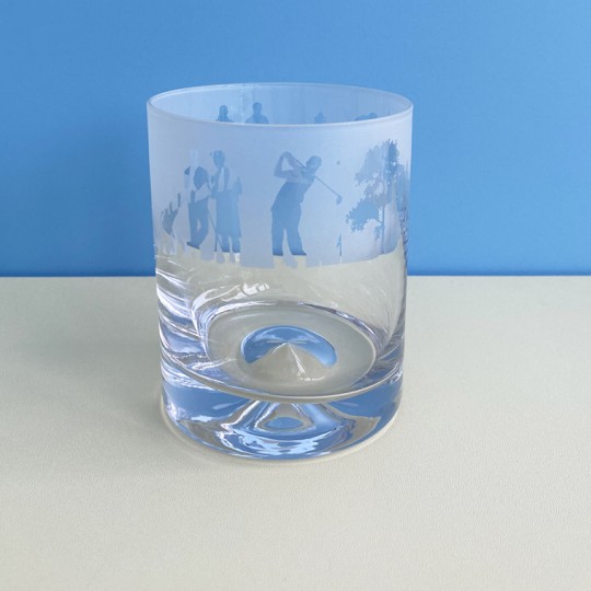 Etched Glass Golf Tumbler