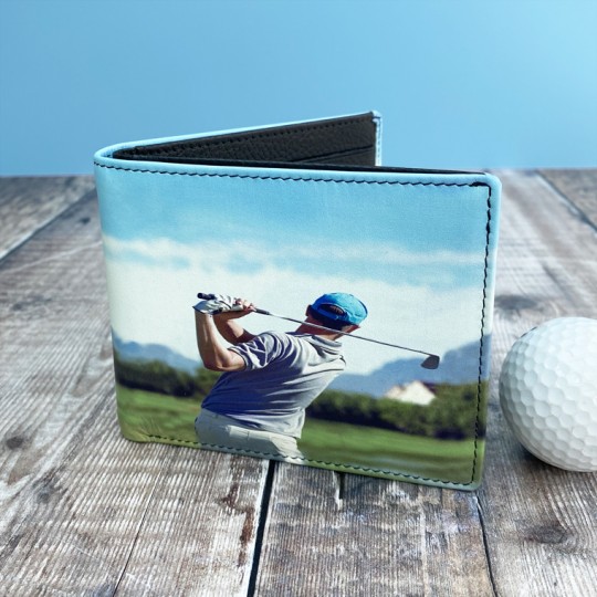 Golfer Leather Bi-Fold Wallet
