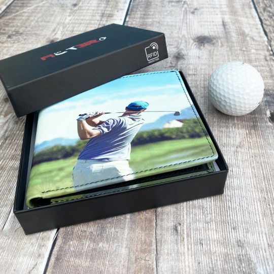 Golfer Leather Bi-Fold Wallet