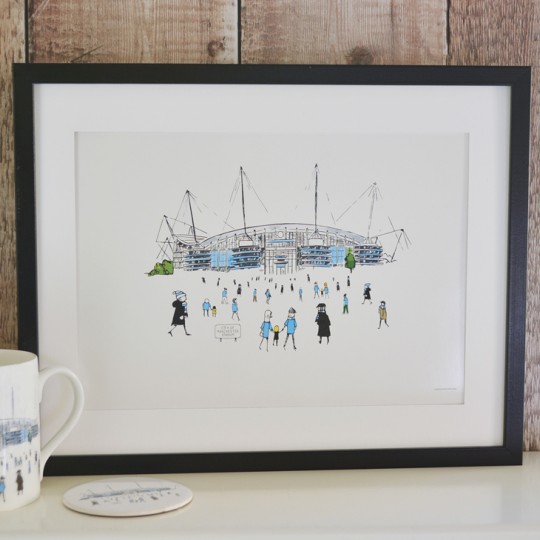 Football Stadium Unframed Print  Six Teams