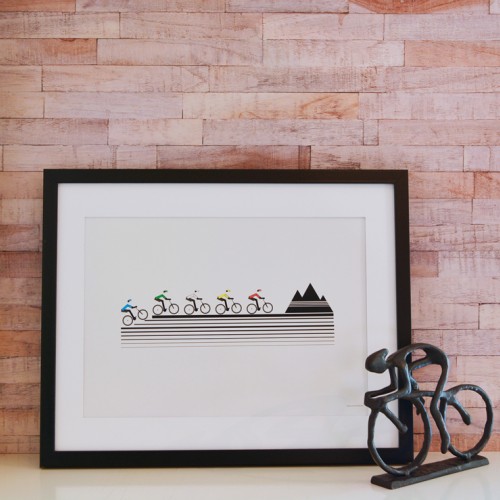 Mountain Bikers Unframed Print 