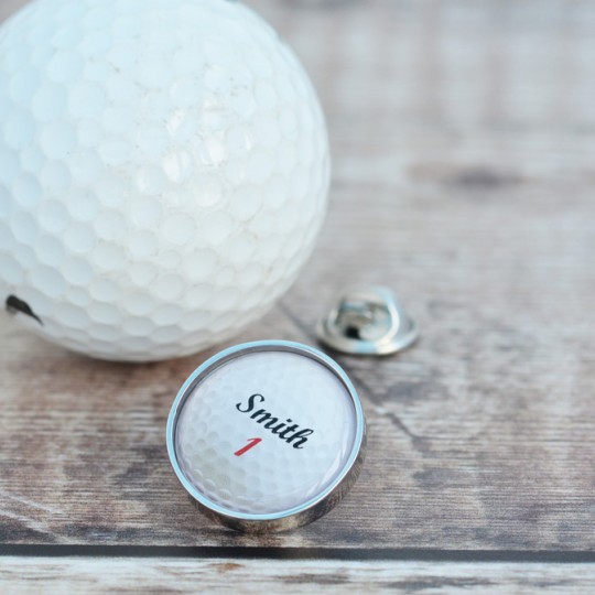 Personalised Golf Ball Lapel Pin Badge