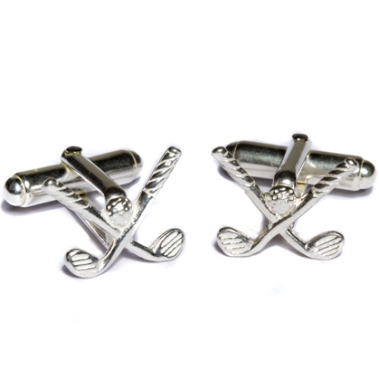 Solid Silver Golf Club Cufflinks