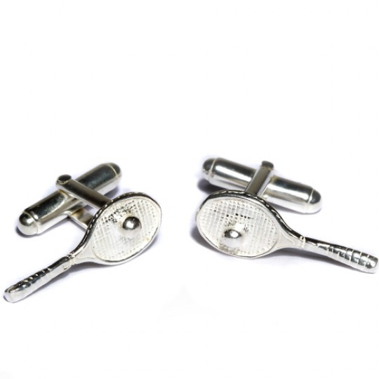 Solid Silver Tennis Cufflinks