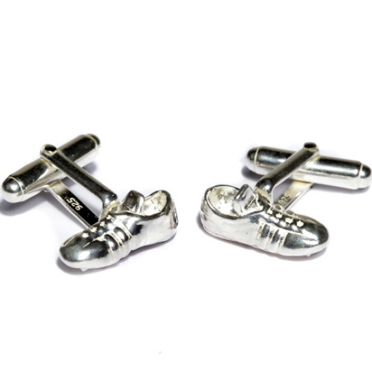 Solid Silver Football Boot Cufflinks