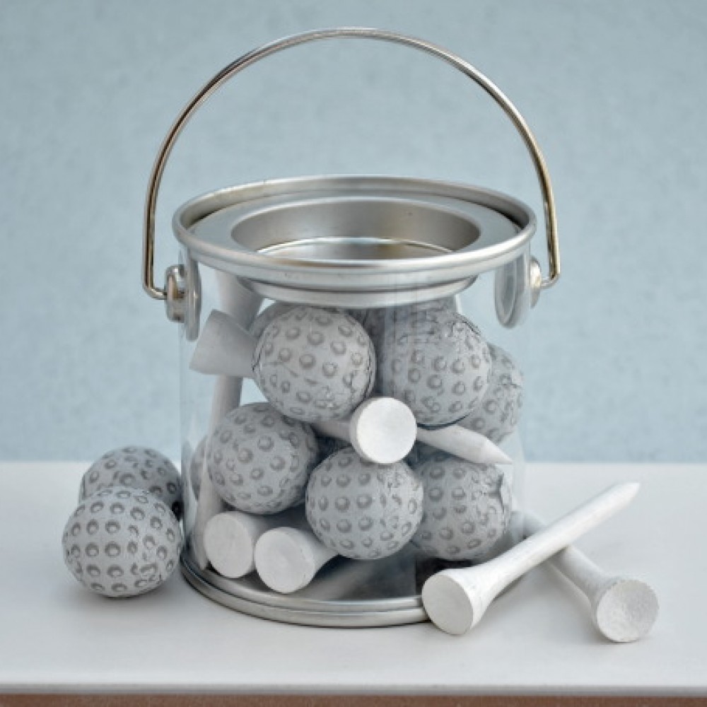 Mini Bucket of Chocolate Golf Balls and Tees