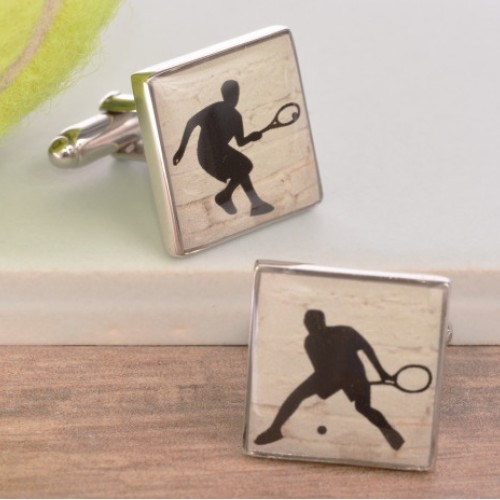 Enamelled Tennis Cufflinks