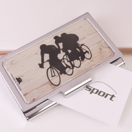 Enamel Cycling Business Card Case