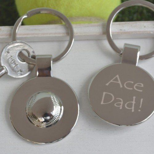 Personalised Tennis Ball Keyring