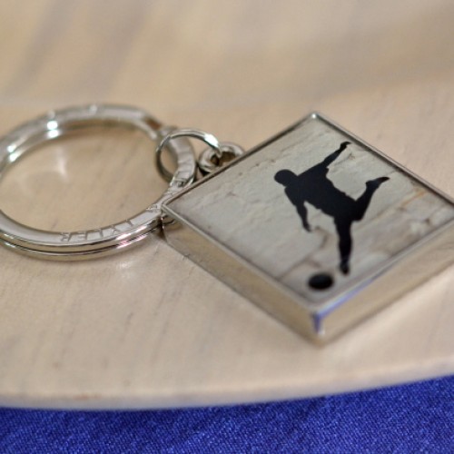 Enamelled Football Keyring