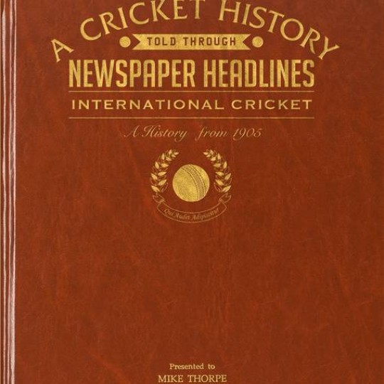 Personalised International Cricket History Book