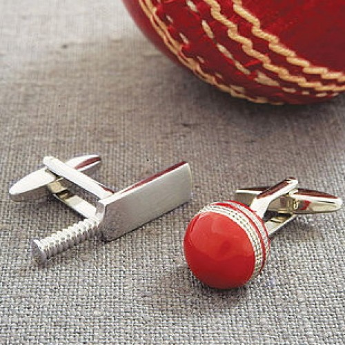 Cricket Bat and Ball Cufflinks