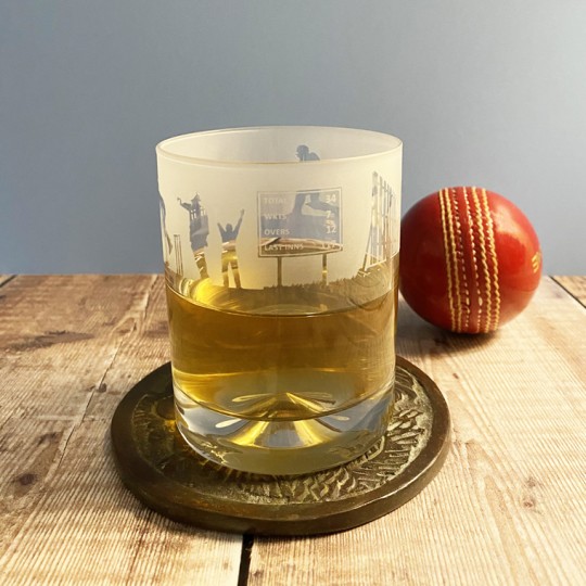 Etched Glass Cricket Tumbler