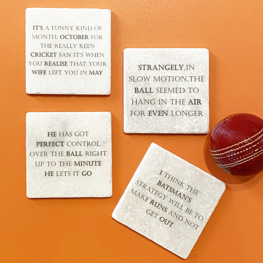 Famous Cricket Quotes Coasters