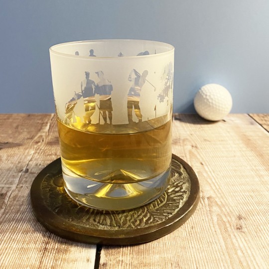 Etched Glass Golf Tumbler