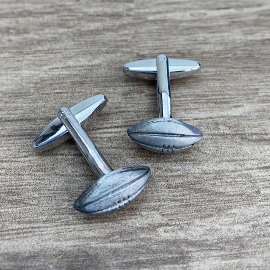 Pewter Rugby Ball Cufflinks