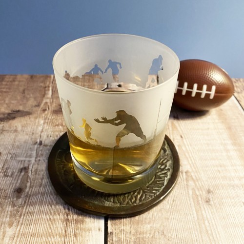 Etched Glass Rugby Tumbler