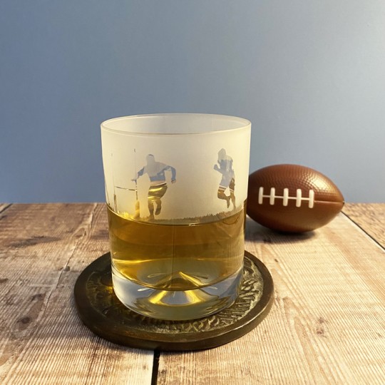 Etched Glass Rugby Tumbler