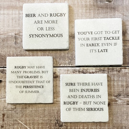 Famous Rugby Quotes Coasters