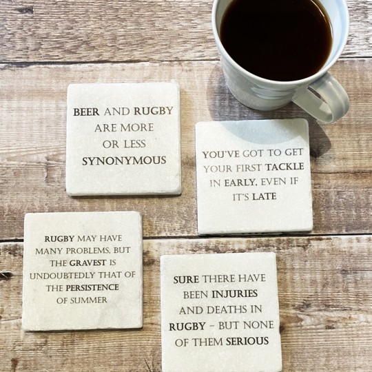 Famous Rugby Quotes Coasters