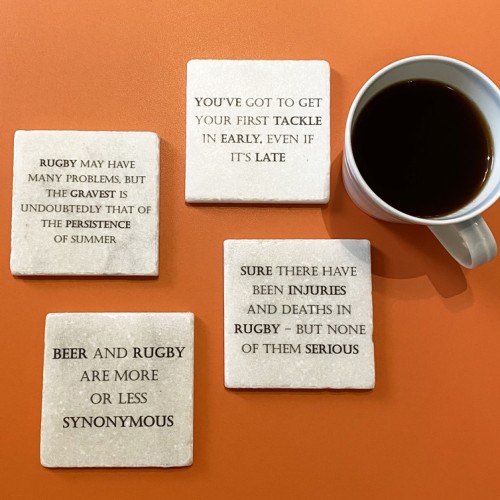 Famous Rugby Quotes Coasters