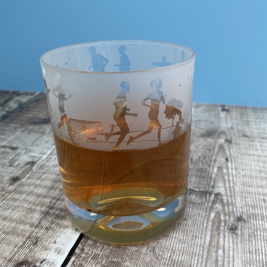 Etched Glass Runners Tumbler