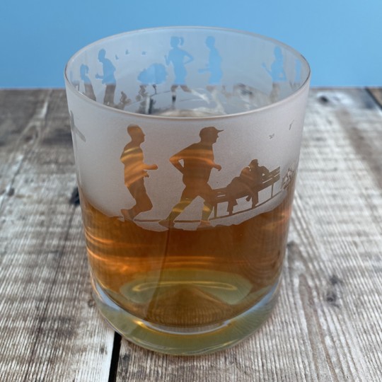 Etched Glass Runners Tumbler