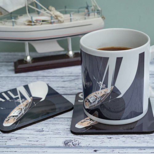 Sailing Mug and Coaster