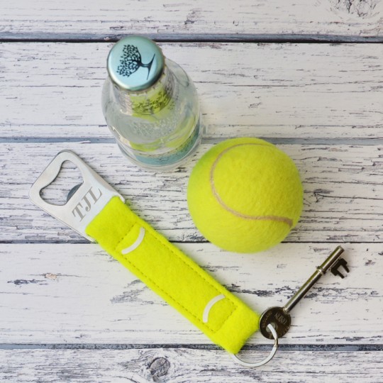 Personalised Tennis Ball Bottle Opener Keyring