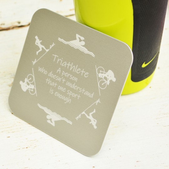 Personalised Triathlon Coaster