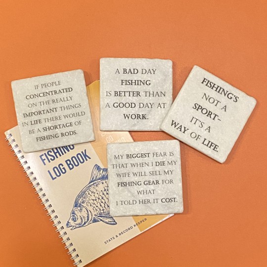 Fishing Quotes set of Coasters