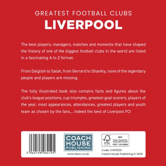 Liverpool FC Greatest Football Clubs Book