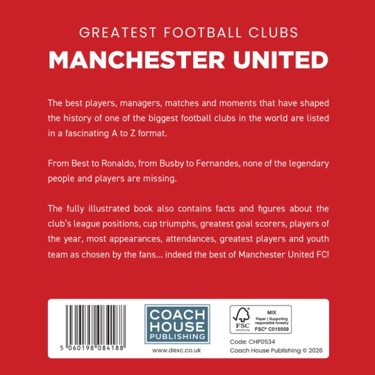 Manchester United Greatest Football Clubs Book
