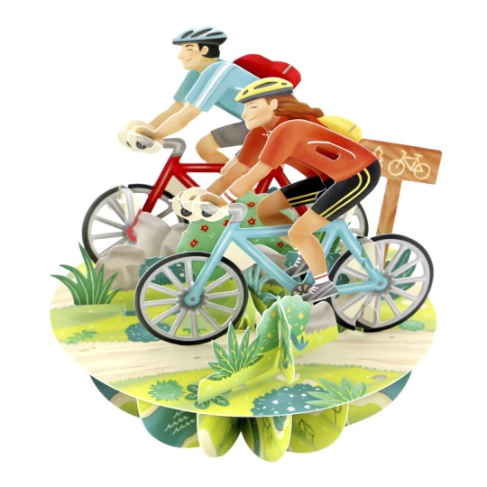 Cycling 3D Greetings Card